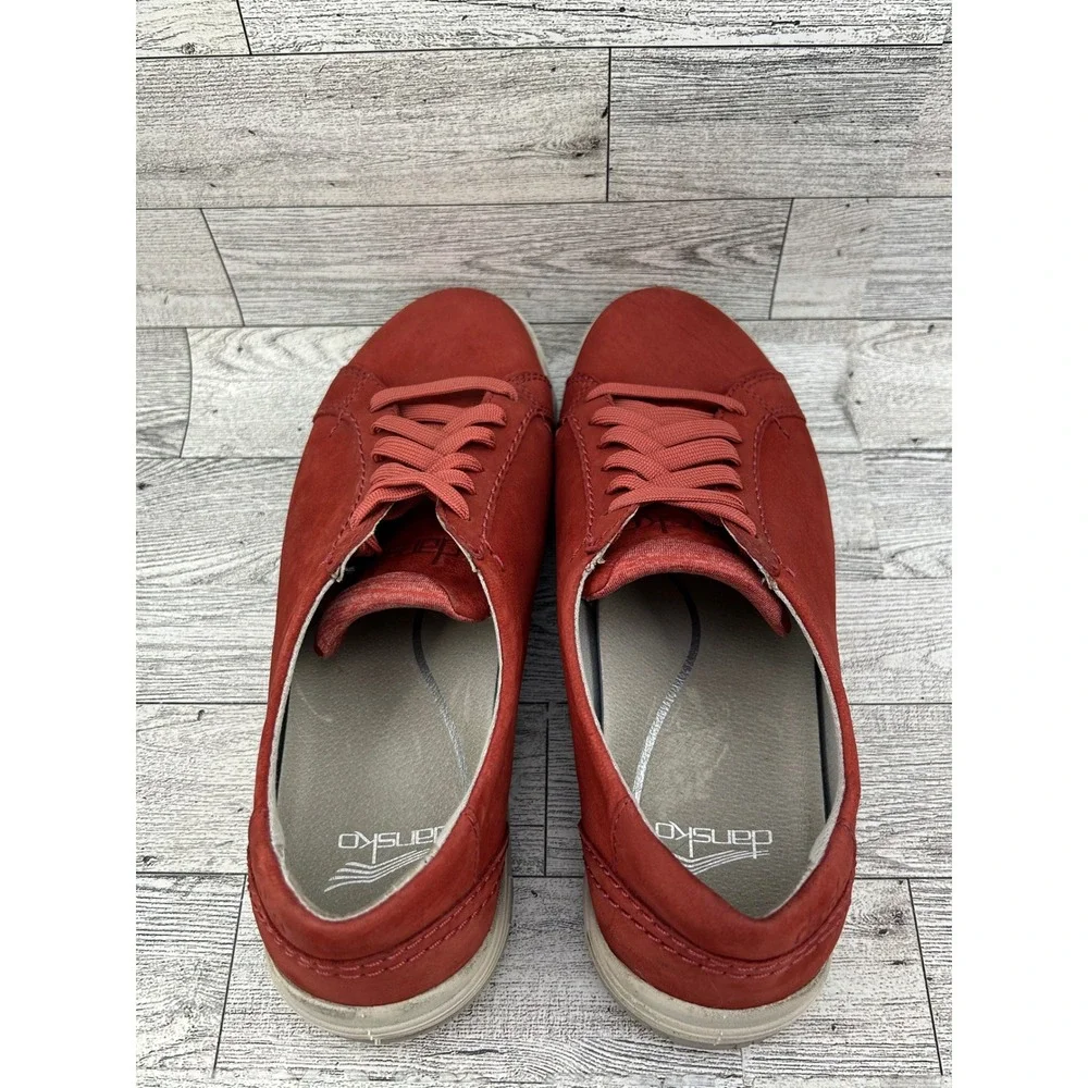 Dansko Henriette Burnt Orange Nubuck Leather Sneakers Women‎ Size EU 36 US 6